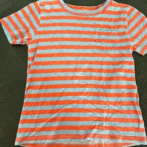 Crewcuts Orange and Blue Striped Pocket Tee